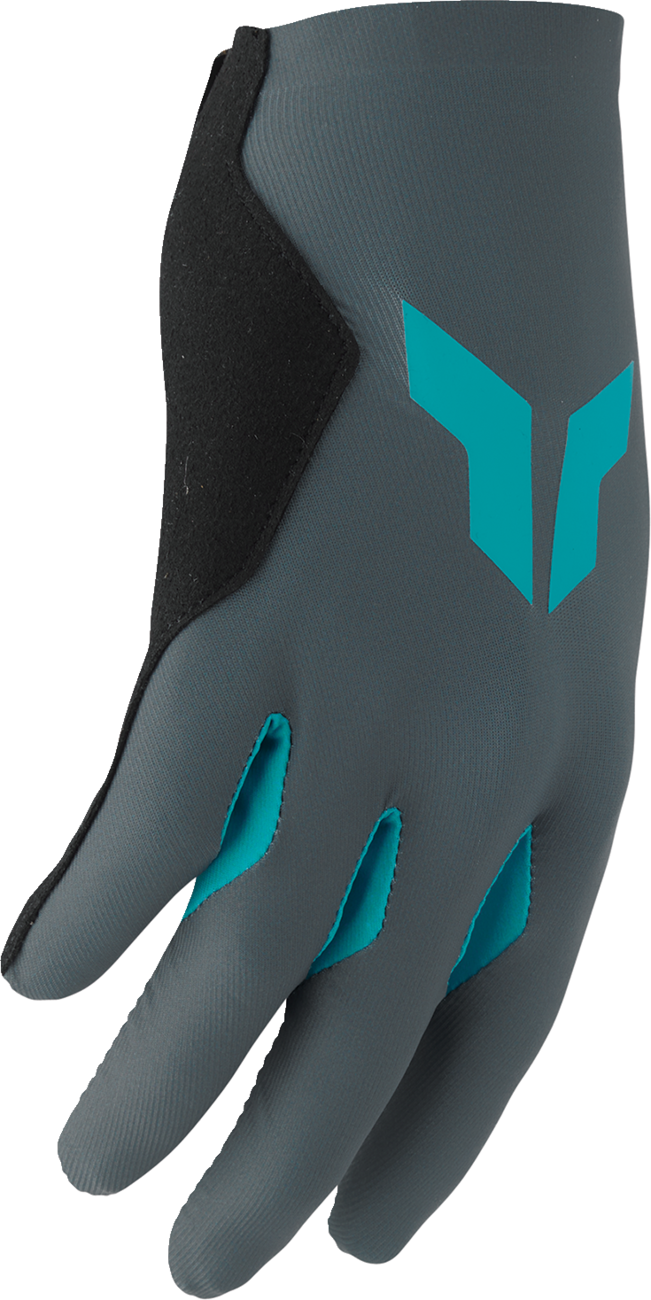 THOR Women's Sportmode Iconic Gloves Gray/Aqua Medium (Part No. 3331-0281)