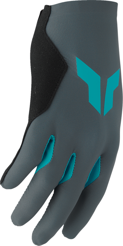 THOR Women's Sportmode Iconic Gloves Gray/Aqua Medium (Part No. 3331-0281)