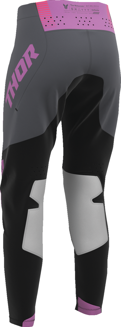 THOR Women's Sportmode Velocity Pants - Black/Orchid US 13/14 (Part No. 2902-0406)