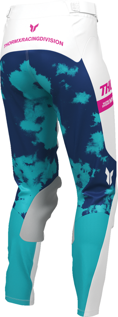 THOR Women's Launchmode Bleach Pants - White/Aqua, Part Number 2902-0415