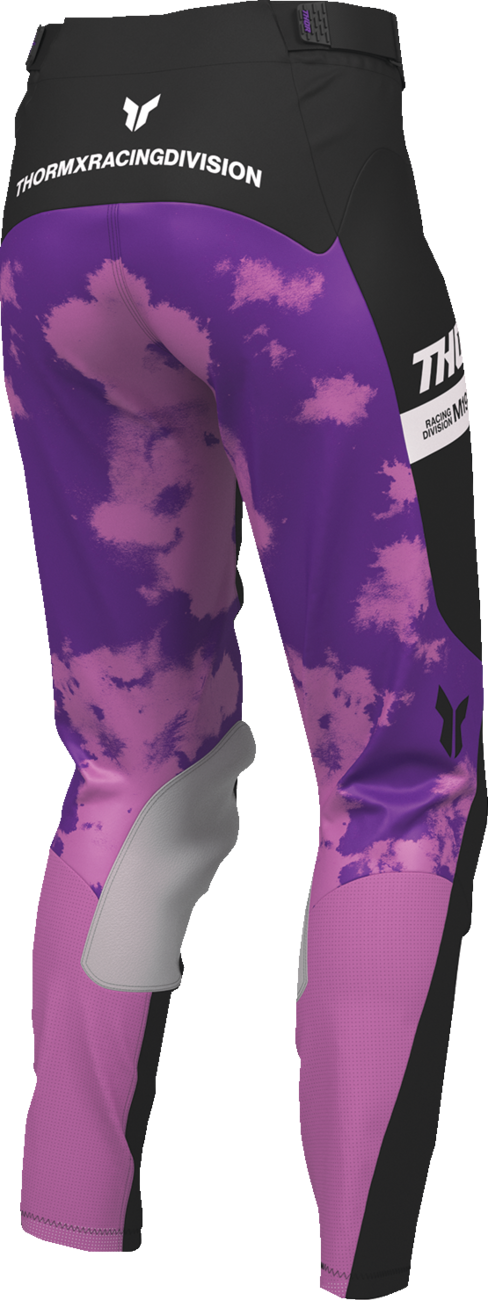 THOR Women's Launchmode Bleach Pants – Black/Orchid, Part Number 2902-0424