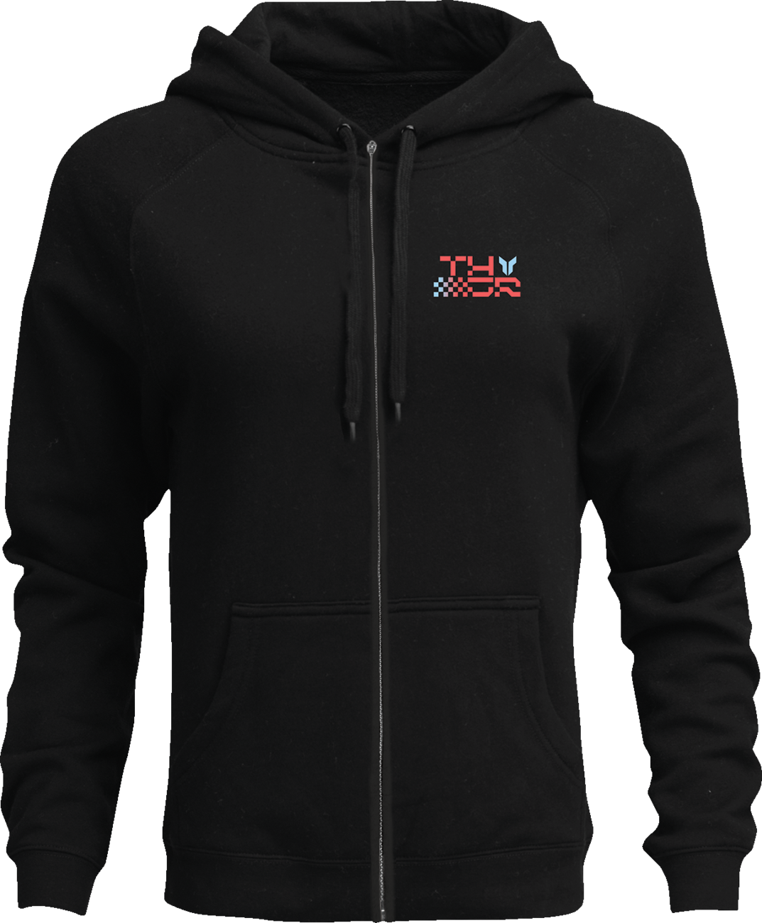 THOR Vantage Zip-Up Hoodie in Black – Part Number 3050-7230, XL
