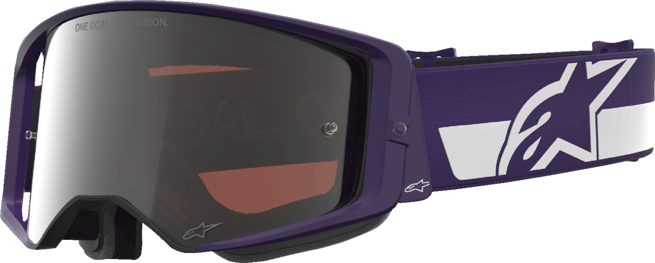 Alpinestars Gogglessupertech Goggle - Hunta 96 XXV - Purple/White with Silver Mirror Lens, Part 5101226-3168