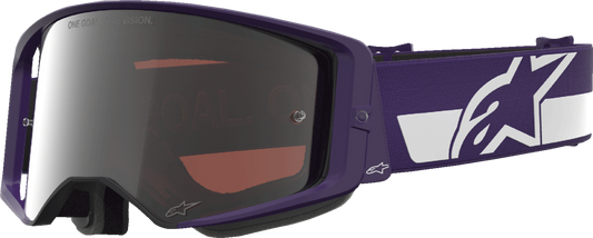 Alpinestars Gogglessupertech Goggle - Hunta 96 XXV - Purple/White with Silver Mirror Lens, Part 5101226-3168