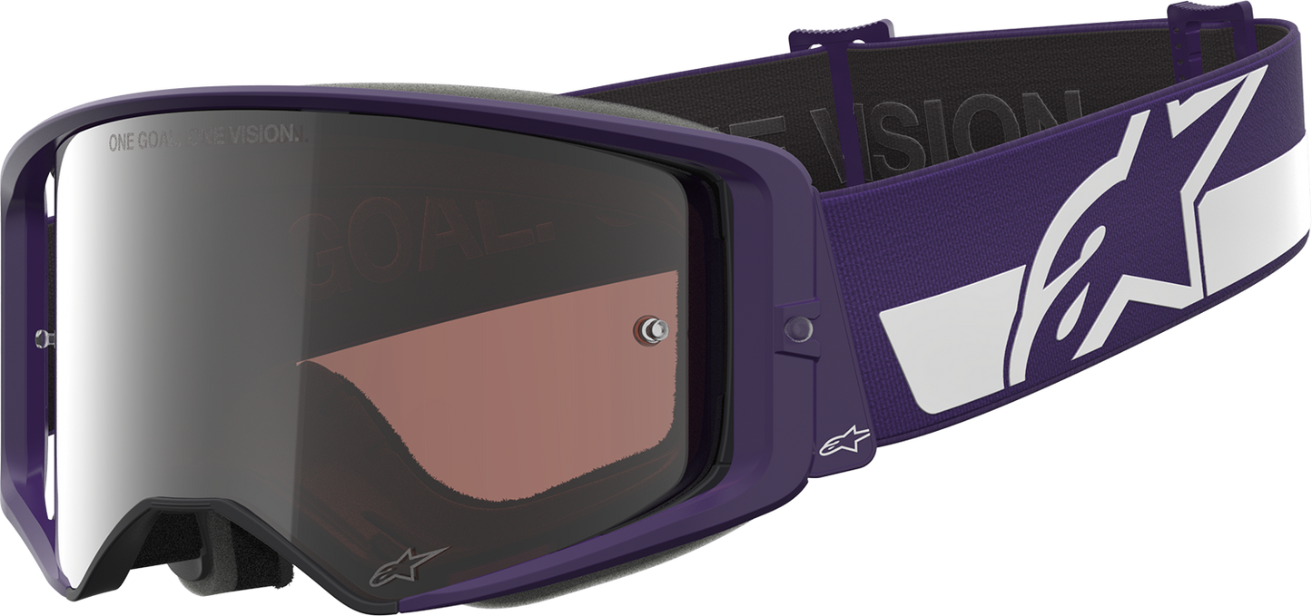 Alpinestars Gogglessupertech Goggle - Hunta 96 XXV - Purple/White with Silver Mirror Lens, Part 5101226-3168