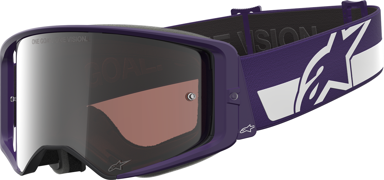 Alpinestars Gogglessupertech Goggle - Hunta 96 XXV - Purple/White with Silver Mirror Lens, Part 5101226-3168