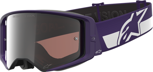 Alpinestars Gogglessupertech Goggle - Hunta 96 XXV - Purple/White with Silver Mirror Lens, Part 5101226-3168