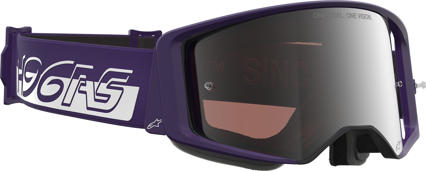 Alpinestars Gogglessupertech Goggle - Hunta 96 XXV - Purple/White with Silver Mirror Lens, Part 5101226-3168
