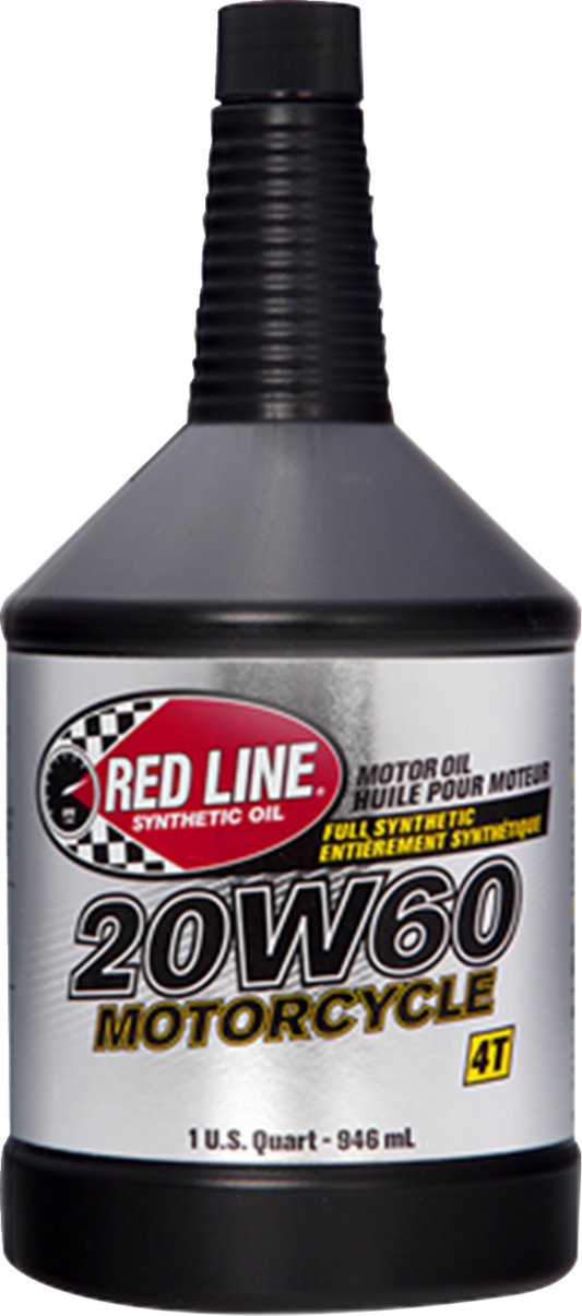Red Line Synthetic Oil Motorcycle Oil 20W60 Part No. 12604 – 1 Quart