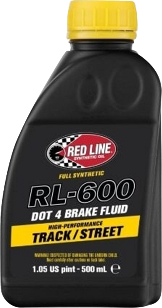 RED LINE SYNTHETIC OIL DOT 4 Brake Fluid - 500 ml (Part #90404)