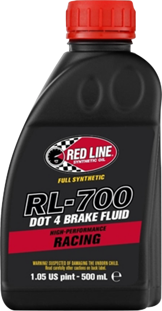 RED LINE SYNTHETIC OIL DOT 4 Racing Brake Fluid - 500 ml, Part Number 90405