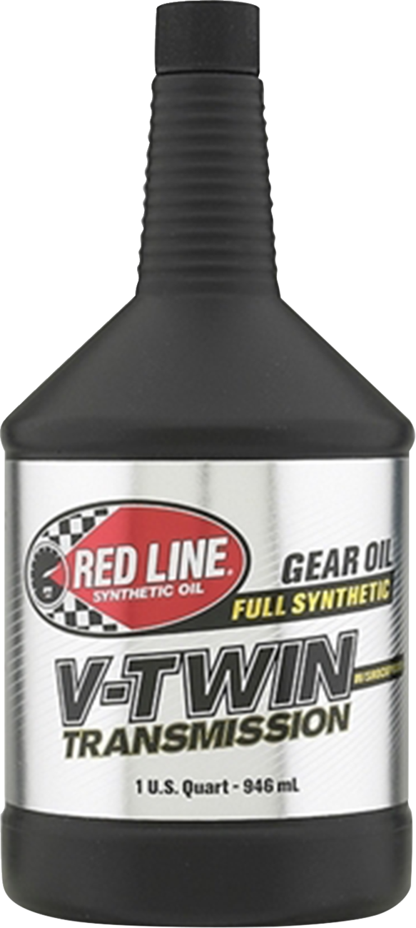 Red Line Synthetic Oil V-Twin Transmission Oil with Shockproof – 1 Quart, Part Number 42804