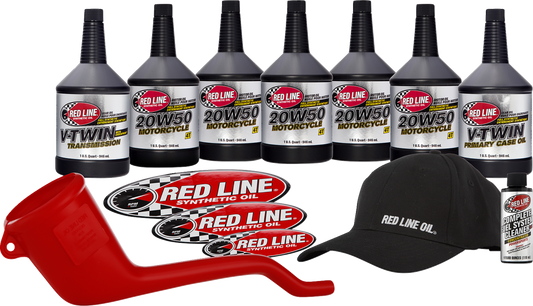 RED LINE SYNTHETIC OIL V-Twin Powerpack Kit 20W50 Part 90226 for Motorcycles and Powersports