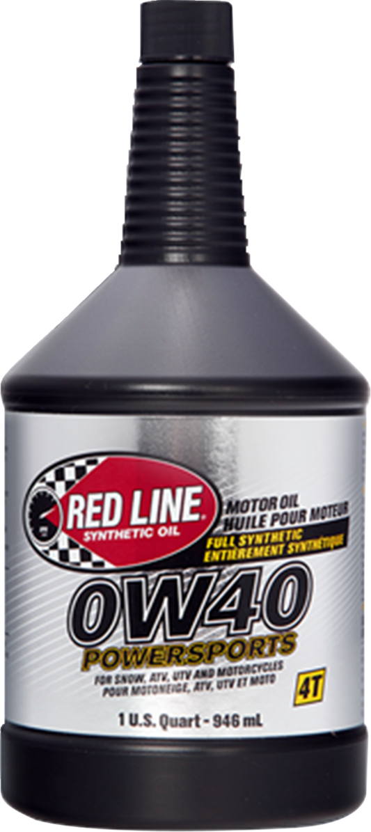 Red Line Synthetic Oil 42204 0W40 Motor Oil - 1 Quart for Wet Clutch Compatibility