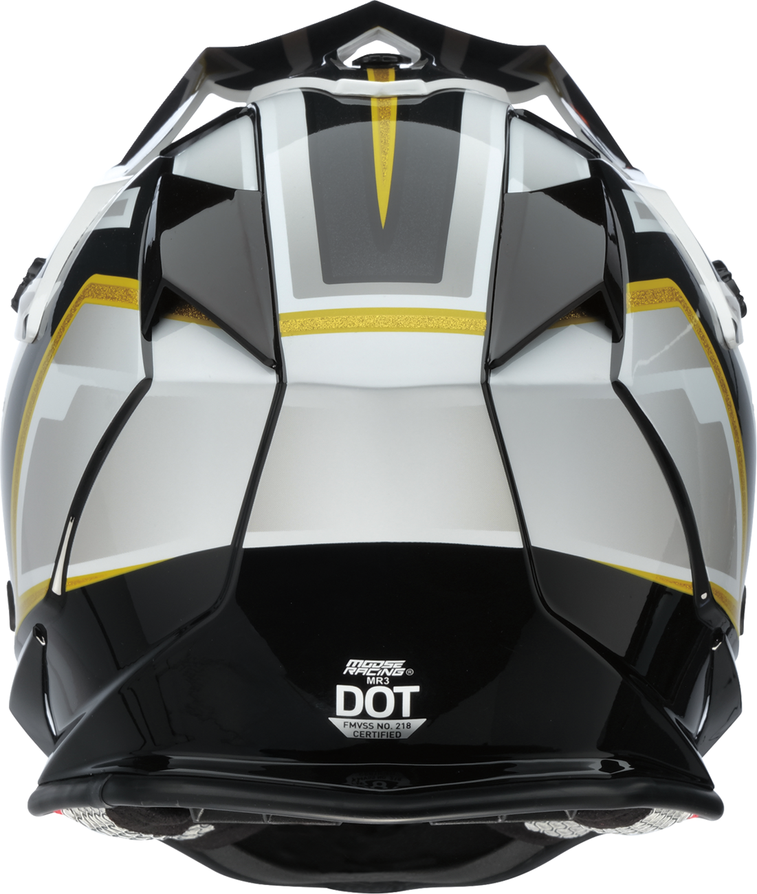 Moose Offroad MR3 F.A.F. Helmet Large by Moose Offroad - White, Black & Gold