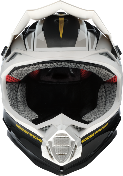 Moose Offroad MR3 F.A.F. Helmet Large by Moose Offroad - White, Black & Gold