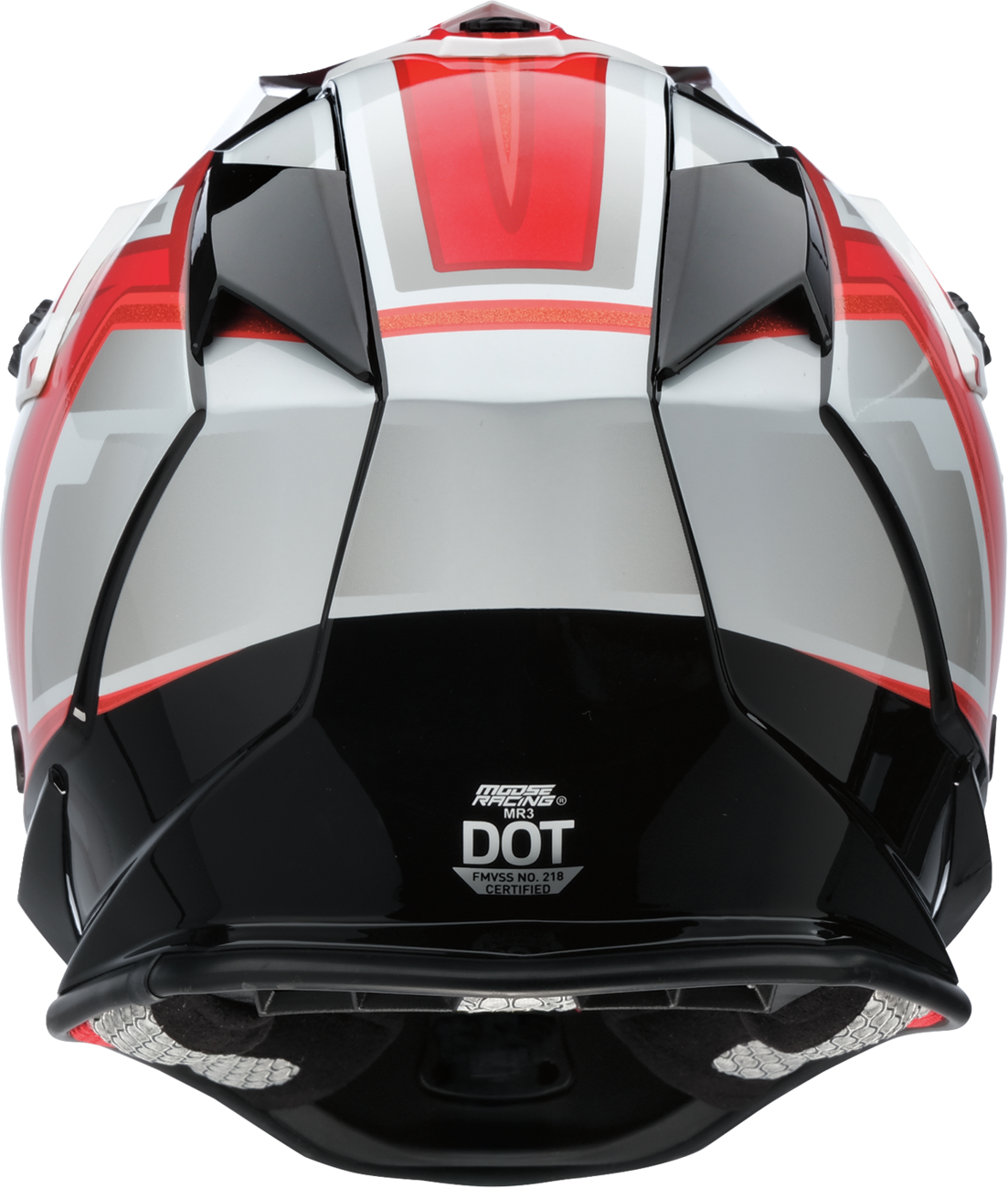 MOOSE OFFROAD MR3 Helmet F.A.F. White/Black/Red Small - Lightweight Motorcycle Helmet with Enhanced Protection