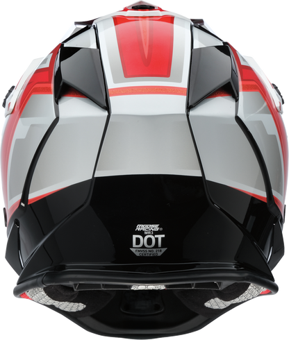 MOOSE OFFROAD MR3 Helmet F.A.F. White/Black/Red Small - Lightweight Motorcycle Helmet with Enhanced Protection