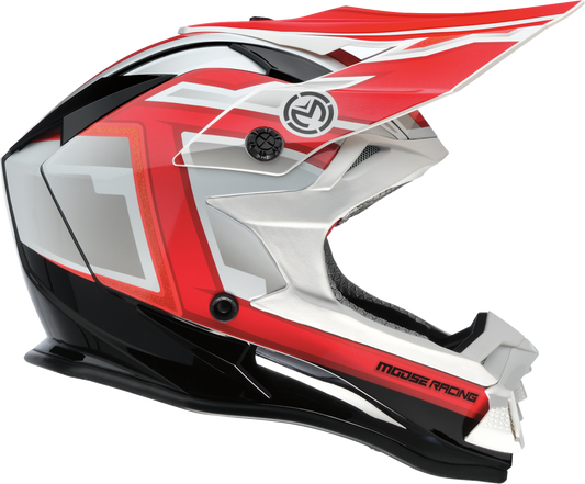 MOOSE OFFROAD MR3 Helmet F.A.F. Medium by Moose Offroad - White/Black/Red Part 0110-8934