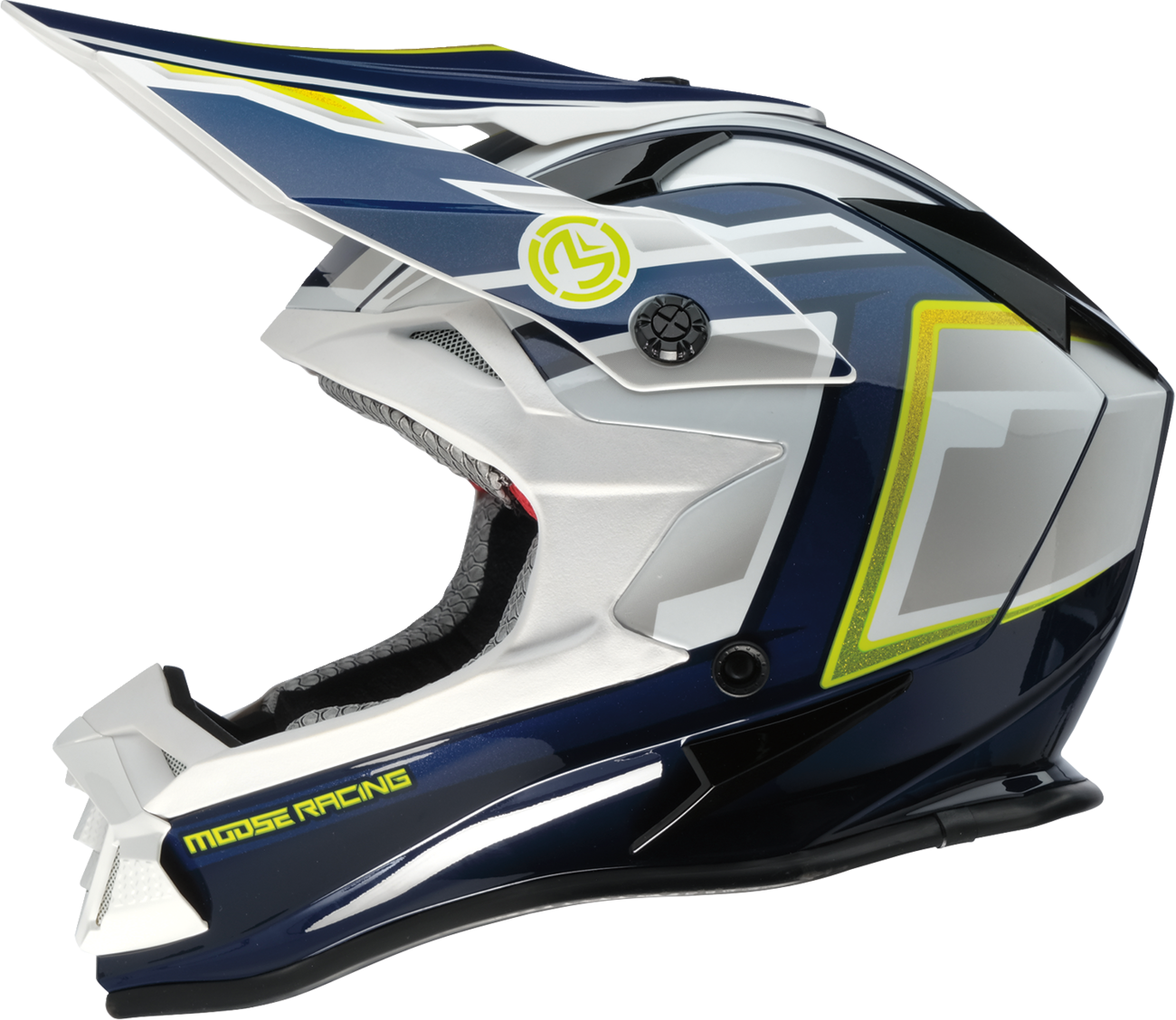 MOOSE OFFROAD MR3 Helmet - F.A.F. - White/Navy/Green Large (Part #0110-8945)