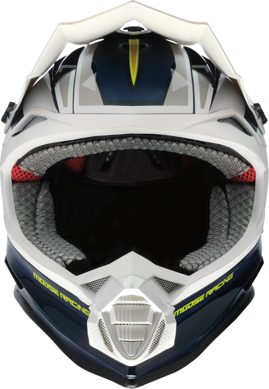 MOOSE OFFROAD MR3 Helmet - F.A.F. - White/Navy/Green Large (Part #0110-8945)