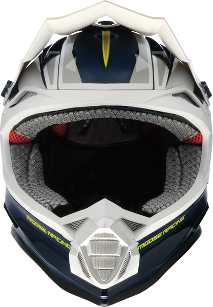 MOOSE OFFROAD MR3 Helmet - F.A.F. - White/Navy/Green Large (Part #0110-8945)