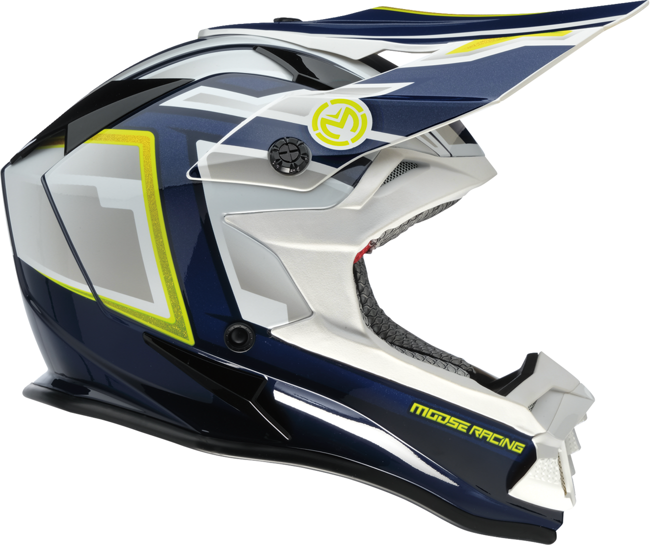MOOSE OFFROAD MR3 Helmet - F.A.F. - White/Navy/Green Large (Part #0110-8945)