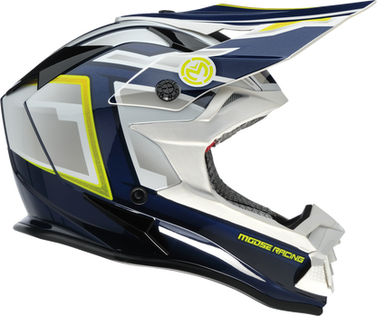 MOOSE OFFROAD MR3 Helmet - F.A.F. - White/Navy/Green Large (Part #0110-8945)
