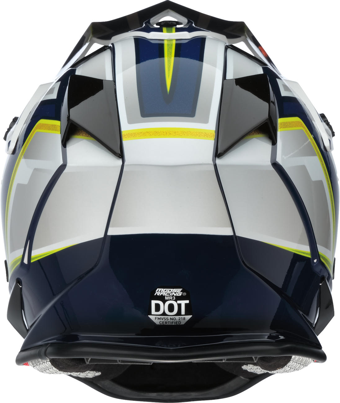 MOOSE OFFROAD MR3 Helmet - F.A.F. - White/Navy/Green Large (Part #0110-8945)