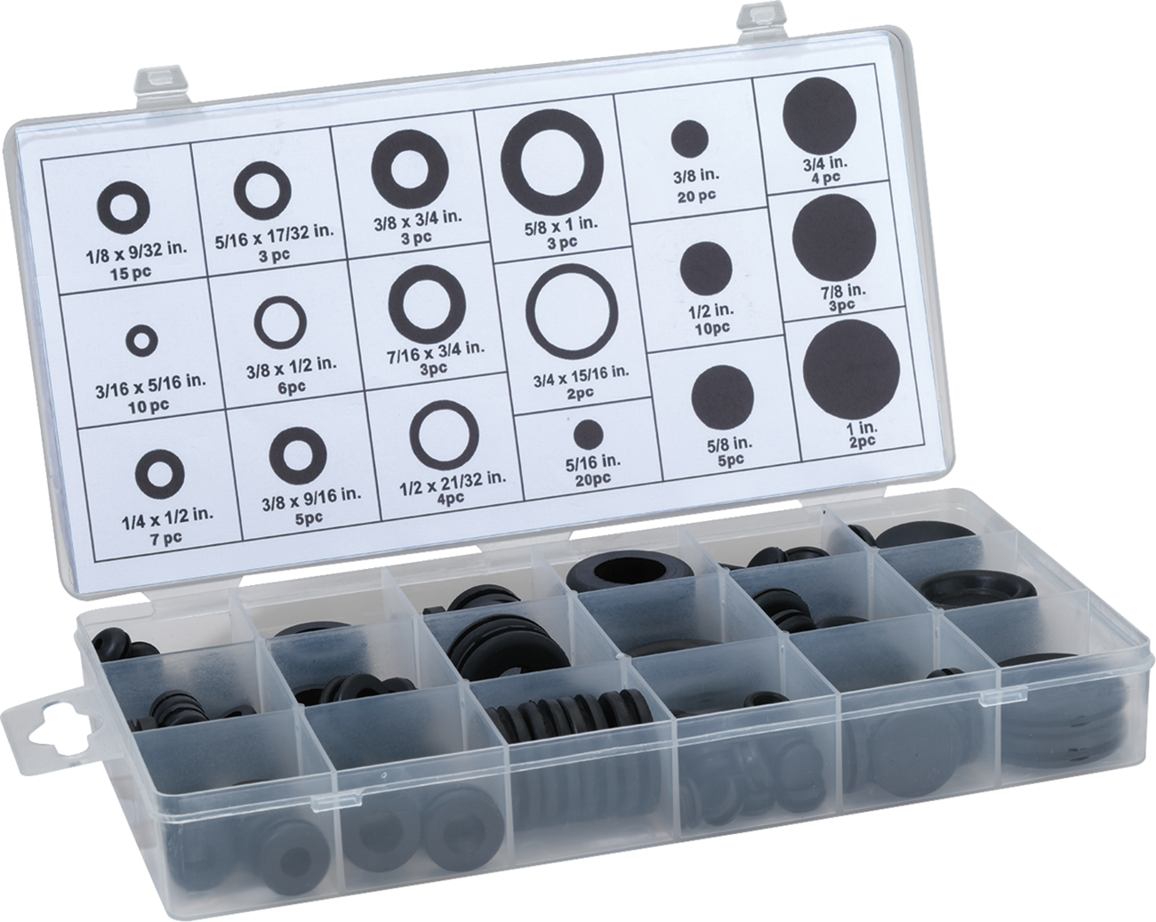 MOOSE OFFROAD Q15-6060 125-Piece Rubber Grommet Assortment Kit