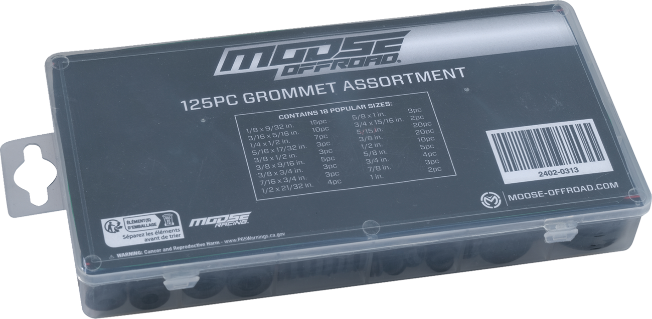 MOOSE OFFROAD Q15-6060 125-Piece Rubber Grommet Assortment Kit