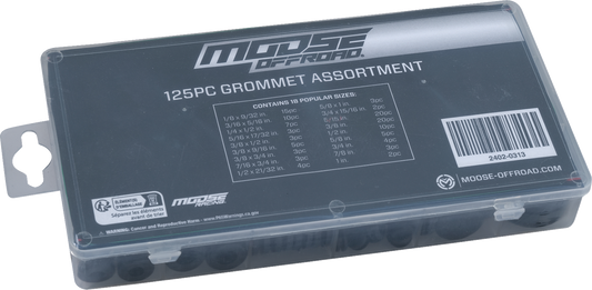 MOOSE OFFROAD Q15-6060 125-Piece Rubber Grommet Assortment Kit