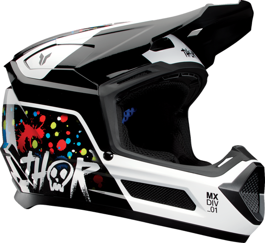 THOR Youth Fleet Splat Helmet - Black, Medium (Part No. 0111-1766)