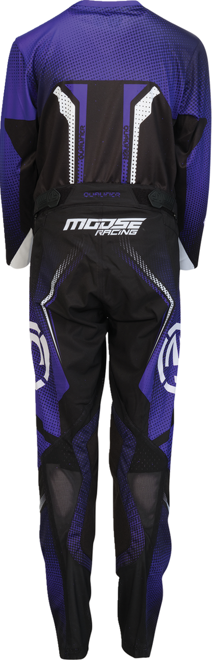 MOOSE OFFROAD Youth Qualifier® Pants - Black/Purple/White, US 30 - Part 2903-2664