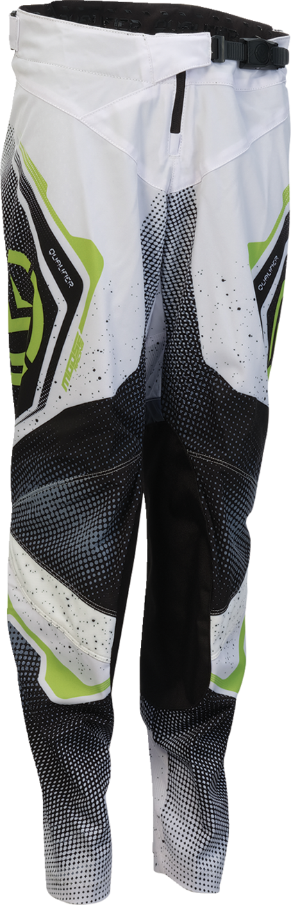 Moose Offroad Youth Qualifier® Pants - White/Black/Green, Model 2903-2667