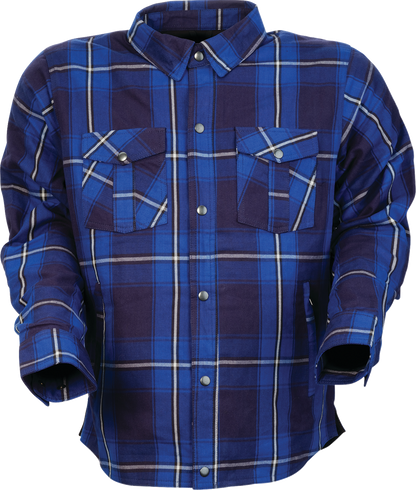 Z1R Ashwood Flannel Shirt with Removable Armor - Blue, Size XL (Part No. 2820-7662)