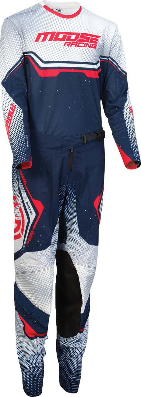 Moose Offroad Youth Qualifier® Pants - Red, White & Blue, US 24, Part Number 2903-2654