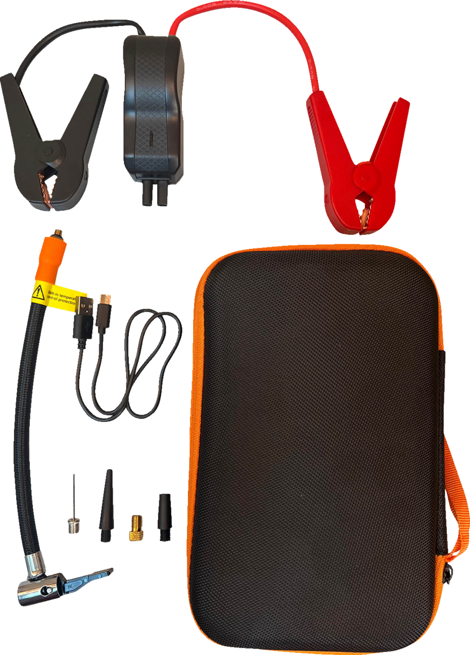 MOOSE OFFROAD Jump Starter with Air Compressor E25-6292 – Portable 12,000 mAh Power Bank and Tire Inflator