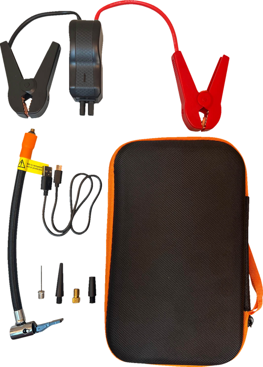 MOOSE OFFROAD Jump Starter with Air Compressor E25-6292 – Portable 12,000 mAh Power Bank and Tire Inflator
