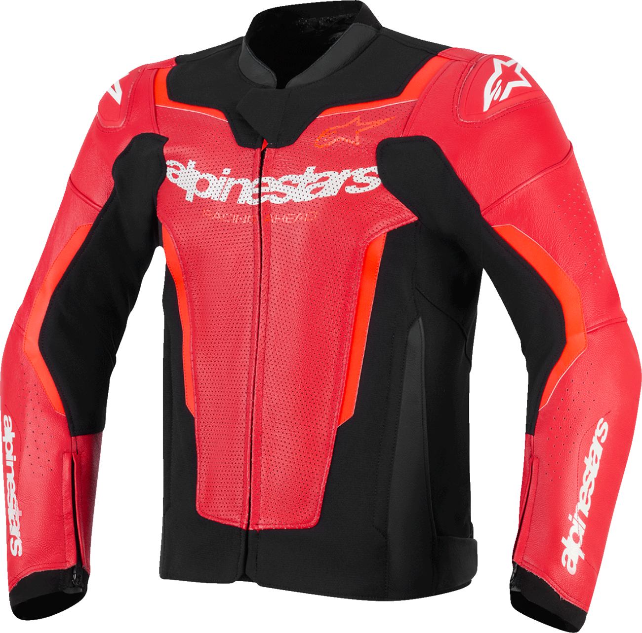 Alpinestars GP Force v2 Airflow Leather Jacket - Red/Red Fluo US 48 / EU 58