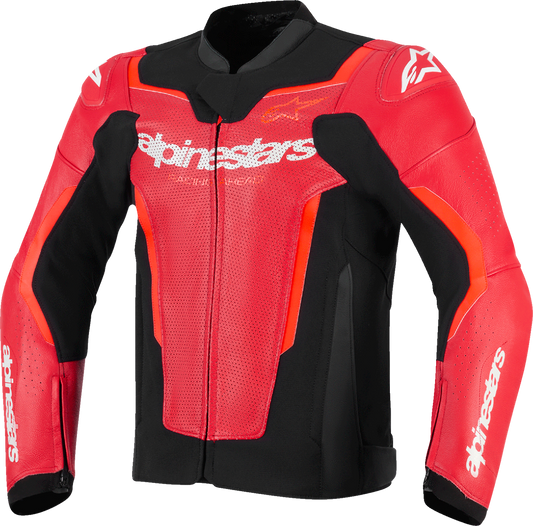 Alpinestars GP Force v2 Airflow Leather Jacket - Red/Red Fluo US 48 / EU 58