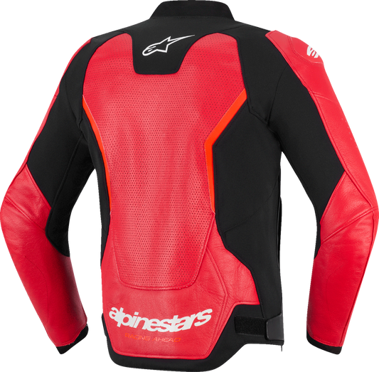 Alpinestars GP Force v2 Airflow Leather Jacket - Red/Red Fluo US 48 / EU 58
