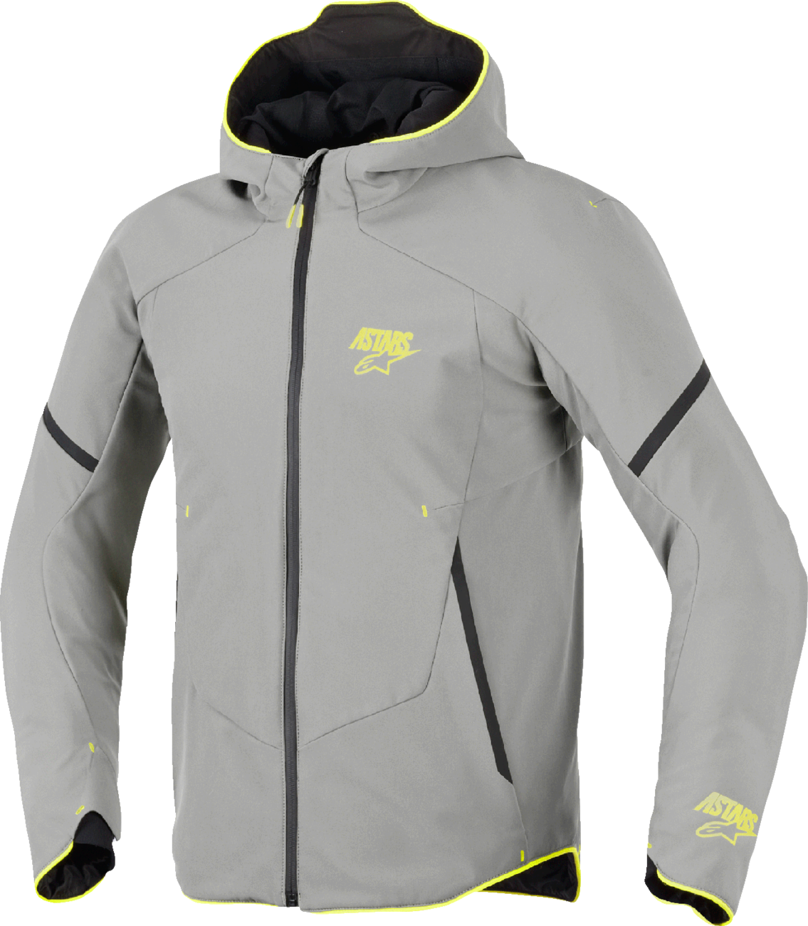 Alpinestars Aeroshell Waterproof Jacket - Mid Gray/Yellow Fluo, Size XL