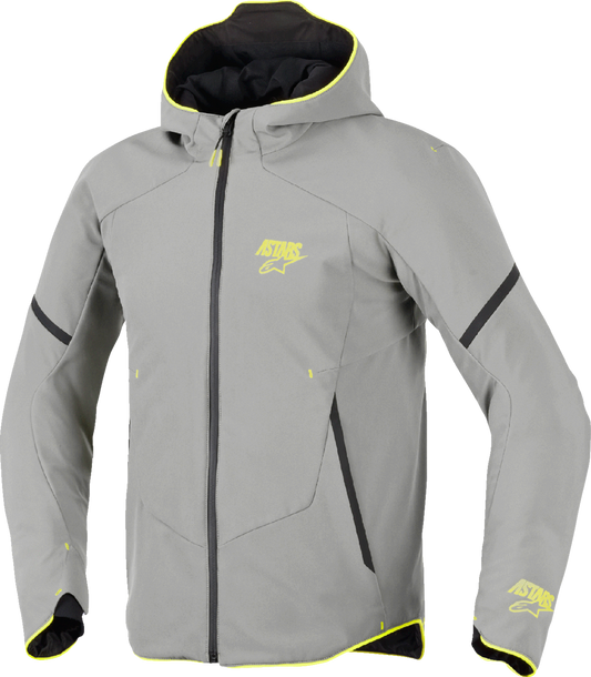 Alpinestars Aeroshell Waterproof Jacket - Mid Gray/Yellow Fluo, Size XL