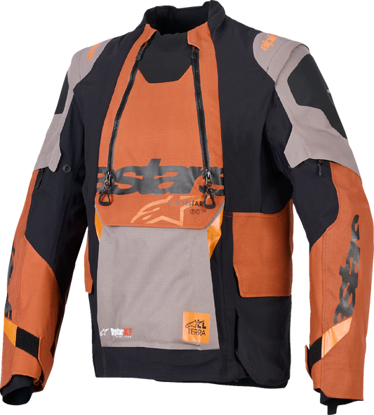 Alpinestars Halo Pro Drystar® XF Laminated Motorcycle Jacket - Walnut/Rust/Black, Size Large