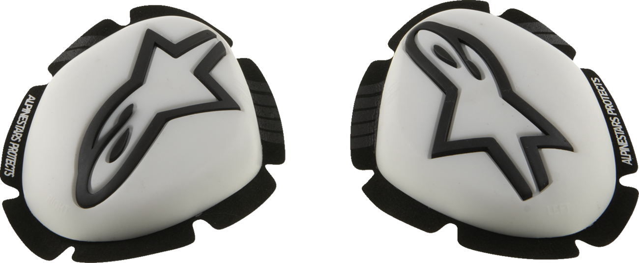 Alpinestars GP Plus Knee Sliders White/Black – Part 6400226-21 for Performance Motorcycle Riding
