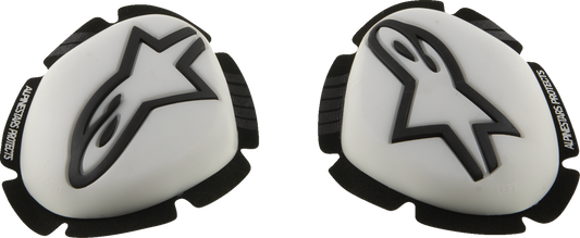 Alpinestars GP Plus Knee Sliders White/Black – Part 6400226-21 for Performance Motorcycle Riding