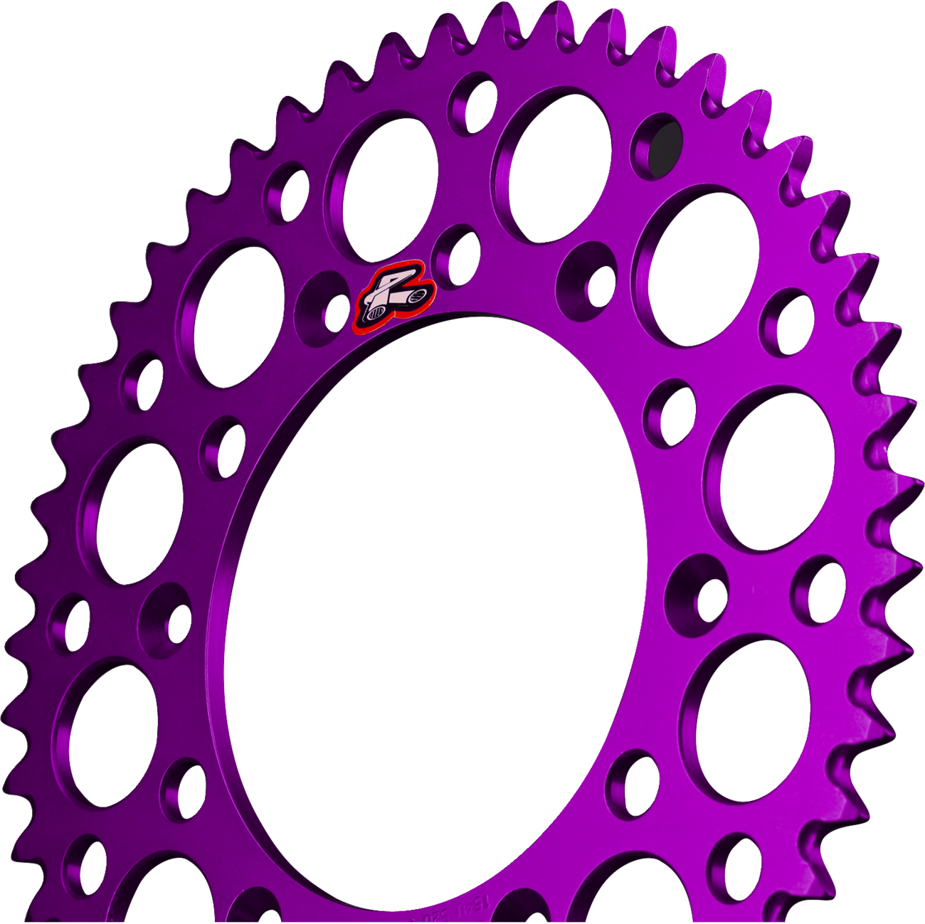 RENTHAL Yamaha 150U-520-51GBPE Rear Sprocket - 51 Tooth Aluminum, Purple