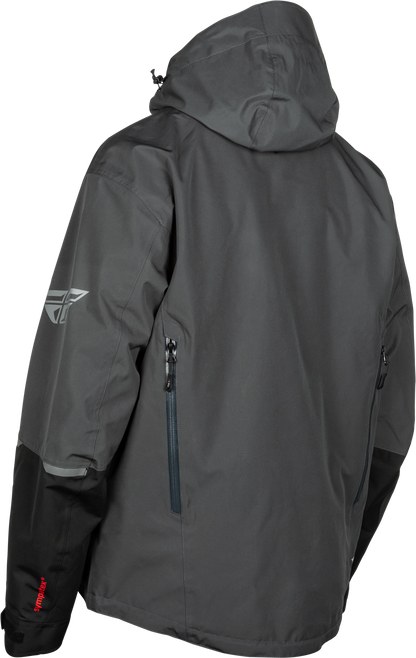 Fly Racing Incline Jacket Grey/Black Medium – Waterproof Breathable Motorcycle Outerwear