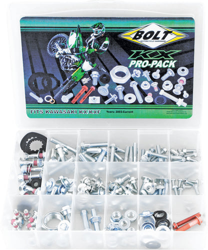 BOLT Pro Pack for Kawasaki KX250F (2004-2013) – Engine, Frame & Fastener Restoration Kit